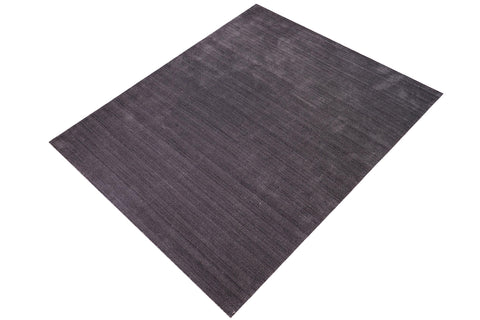 handmade Modern Grass Black Gray Hand-made RECTANGLE 100% WOOL area rug 9' x 12'