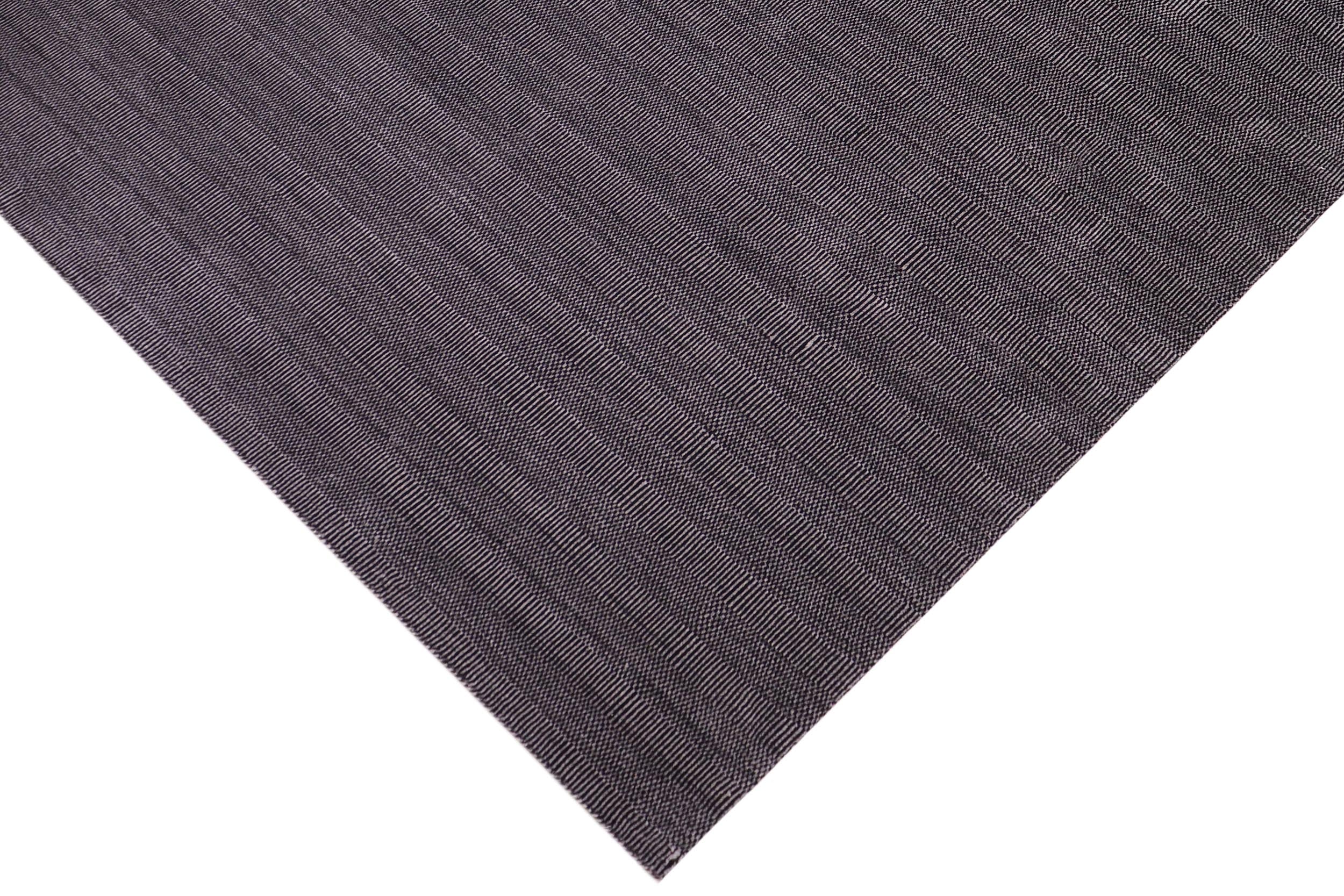 handmade Modern Grass Black Gray Hand-made RECTANGLE 100% WOOL area rug 9' x 12'