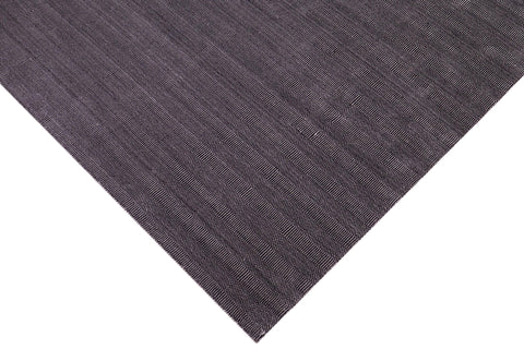 handmade Modern Grass Black Gray Hand-made RECTANGLE 100% WOOL area rug 9' x 12'