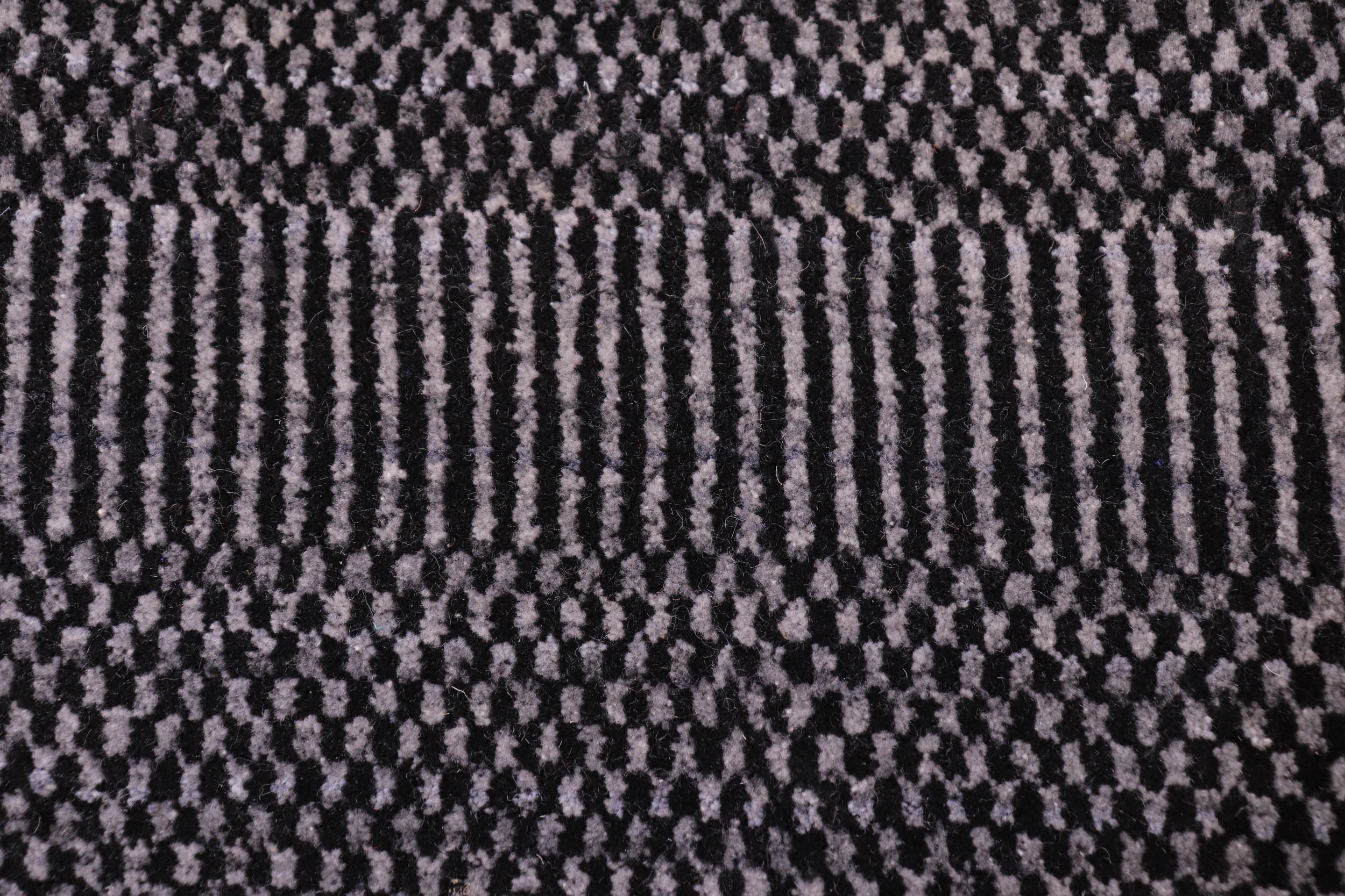 handmade Modern Grass Black Gray Hand-made RECTANGLE 100% WOOL area rug 9' x 12'