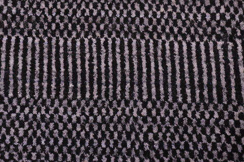 handmade Modern Grass Black Gray Hand-made RECTANGLE 100% WOOL area rug 9' x 12'