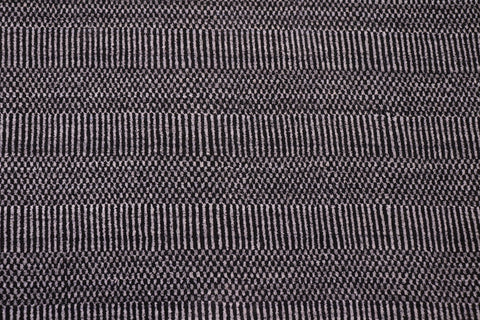 handmade Modern Grass Black Gray Hand-made RECTANGLE 100% WOOL area rug 9' x 12'