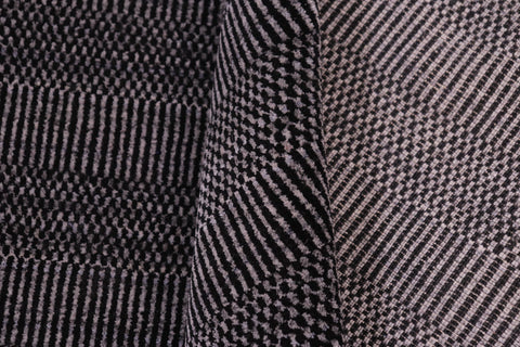 handmade Modern Grass Black Gray Hand-made RECTANGLE 100% WOOL area rug 9' x 12'