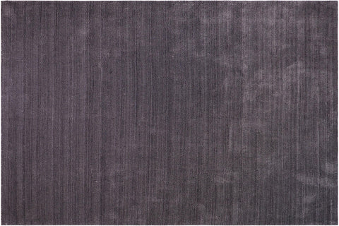 handmade Modern Grass Black Gray Hand-made RECTANGLE 100% WOOL area rug 9' x 12'
