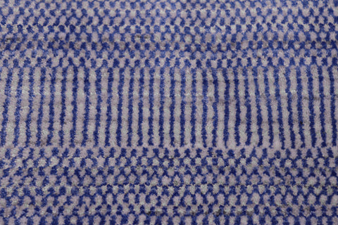 handmade Modern Grass Blue Ivory Hand-made RUNNER 100% WOOL area rug 2' x 10'