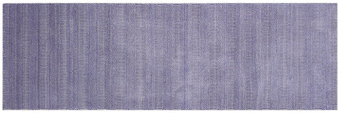 handmade Modern Grass Blue Ivory Hand-made RUNNER 100% WOOL area rug 2' x 10'