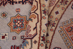handmade Geometric Kazak Gray Beige Hand-made ROUND 100% WOOL area rug 9x9