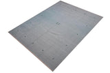 handmade Modern Gabbeh Light Blue Light Blue Hand-made RECTANGLE 100% WOOL area rug 9x12