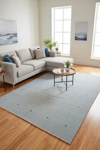 handmade Modern Gabbeh Rust Rust Hand-made RECTANGLE 100% WOOL area rug 9x12