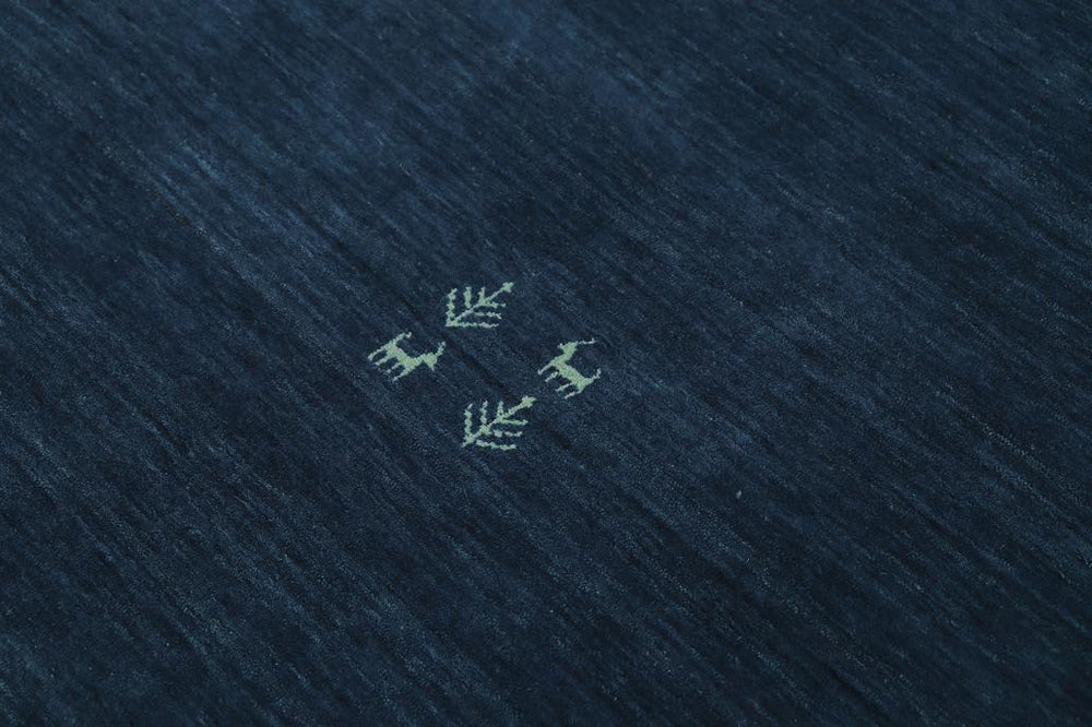 handmade Modern Gabbeh Blue Light Blue Hand-made RECTANGLE 100% WOOL area rug 8x10