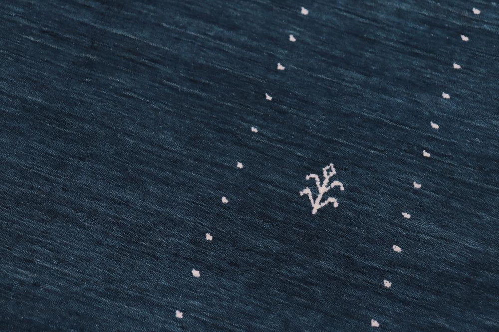 handmade Modern Gabbeh Blue White Hand-made RECTANGLE 100% WOOL area rug 9x12