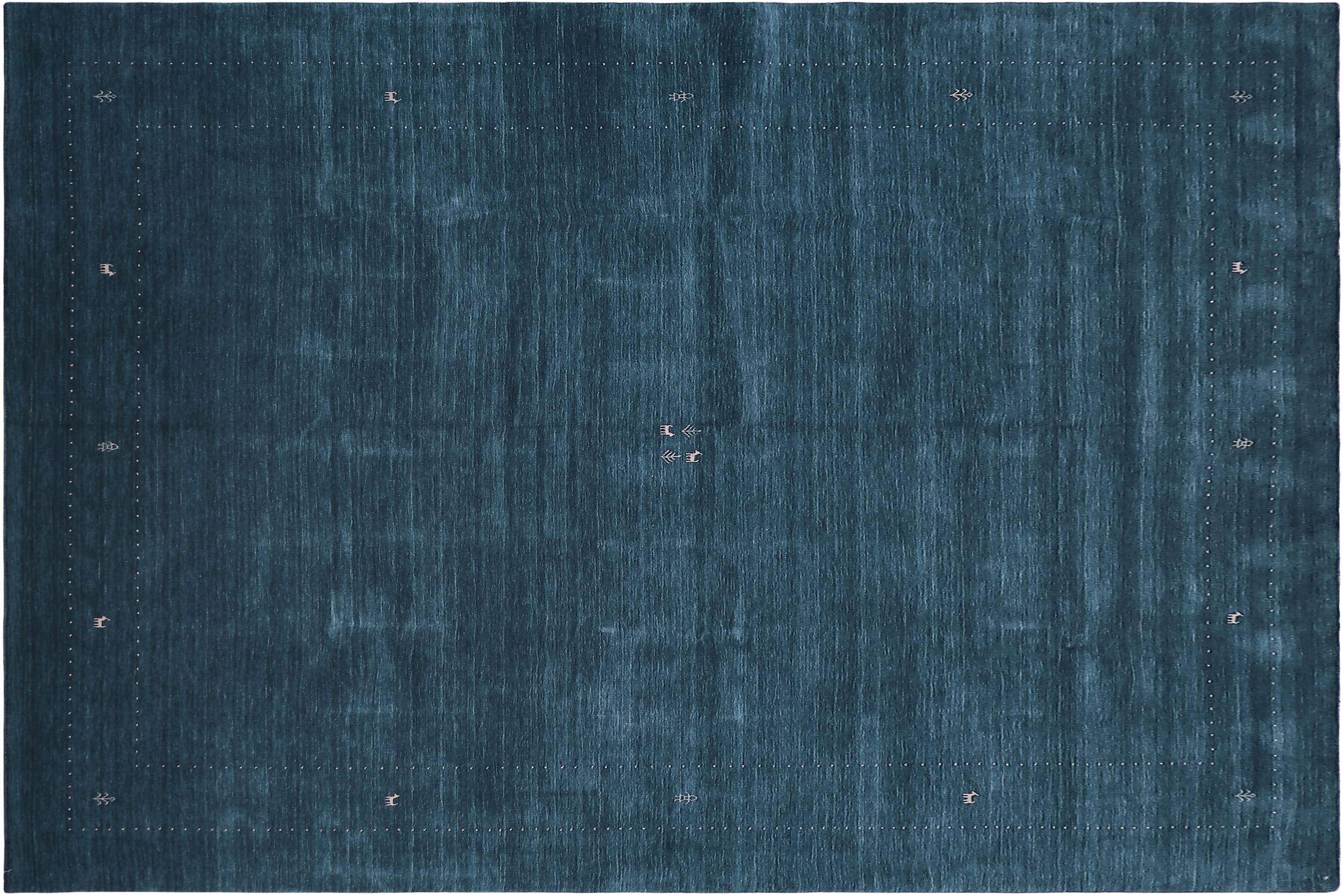 handmade Modern Gabbeh Blue Ivory Hand-made RECTANGLE 100% WOOL area rug 10' x 14'