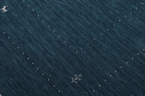 handmade Modern Gabbeh Blue Ivory Hand-made RECTANGLE 100% WOOL area rug 10' x 14'