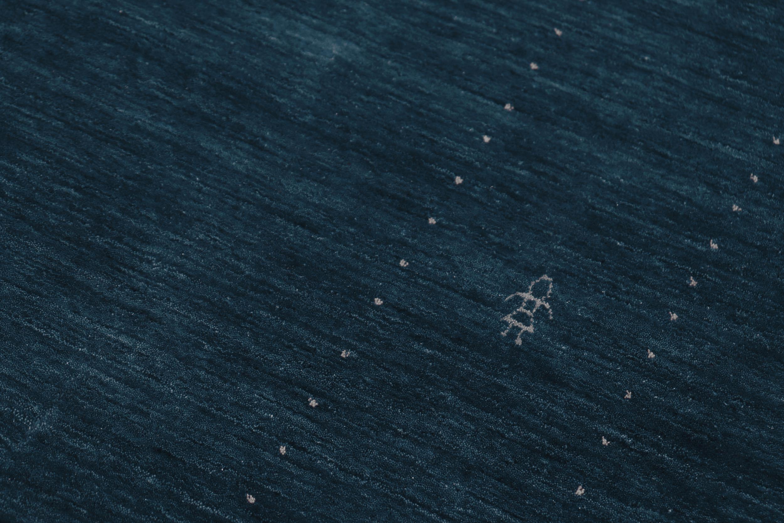 handmade Modern Gabbeh Blue Ivory Hand-made RECTANGLE 100% WOOL area rug 10' x 14'