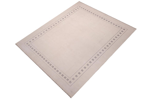 handmade Modern Gabbeh Blue White Hand-made RECTANGLE 100% WOOL area rug 9' x 12'