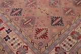 handmade Geometric Kazak Rose Beige Hand-made RECTANGLE 100% WOOL area rug 9' x 12'