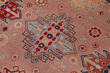 handmade Geometric Kazak Rose Beige Hand-made RECTANGLE 100% WOOL area rug 9' x 12'