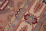 handmade Geometric Kazak Rose Beige Hand-made RECTANGLE 100% WOOL area rug 9' x 12'