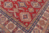 handmade Geometric Kazak Red Beige Hand-made RECTANGLE 100% WOOL area rug 9' x 12'