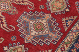 handmade Geometric Kazak Red Beige Hand-made RECTANGLE 100% WOOL area rug 9' x 12'