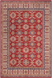 handmade Geometric Kazak Red Beige Hand-made RECTANGLE 100% WOOL area rug 9' x 12'