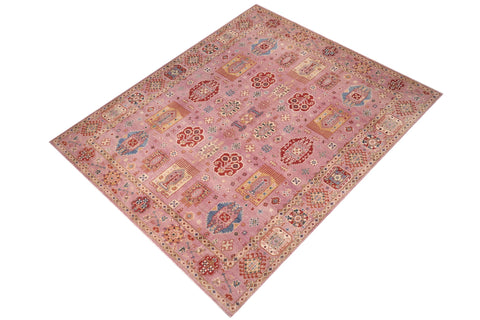handmade Geometric Kazak Purple Purple Hand-made RECTANGLE 100% WOOL area rug 8'X10'