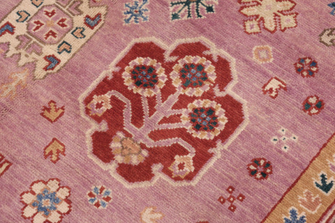 handmade Geometric Kazak Purple Purple Hand-made RECTANGLE 100% WOOL area rug 8'X10'