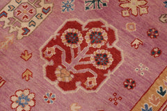 handmade Geometric Kazak Purple Purple Hand-made RECTANGLE 100% WOOL area rug 8'X10'