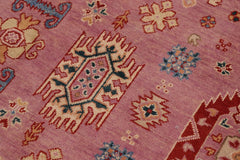 handmade Geometric Kazak Purple Purple Hand-made RECTANGLE 100% WOOL area rug 8'X10'