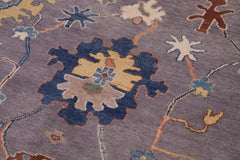 handmade Geometric Kazak Gray Ivory Hand-made RECTANGLE 100% WOOL area rug 8'X9'