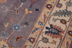 handmade Geometric Kazak Gray Ivory Hand-made RECTANGLE 100% WOOL area rug 8'X9'