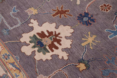 handmade Geometric Kazak Gray Ivory Hand-made RECTANGLE 100% WOOL area rug 8'X9'