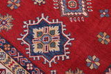 handmade Geometric Kazak Red Ivory Hand-made RECTANGLE 100% WOOL area rug 8' x 10'