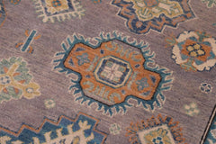 handmade Geometric Kazak Gray Ivory Hand-made RECTANGLE 100% WOOL area rug 8'X10'