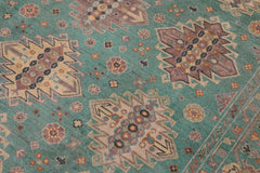 handmade Geometric Kazak Lt. Green Lt. Green Hand-made RECTANGLE 100% WOOL area rug 8'X10'