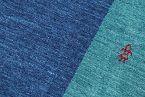 handmade Modern Gabbeh Grayish Blu Bluish Gray Hand-made RECTANGLE 100% WOOL area rug 8' x 10'