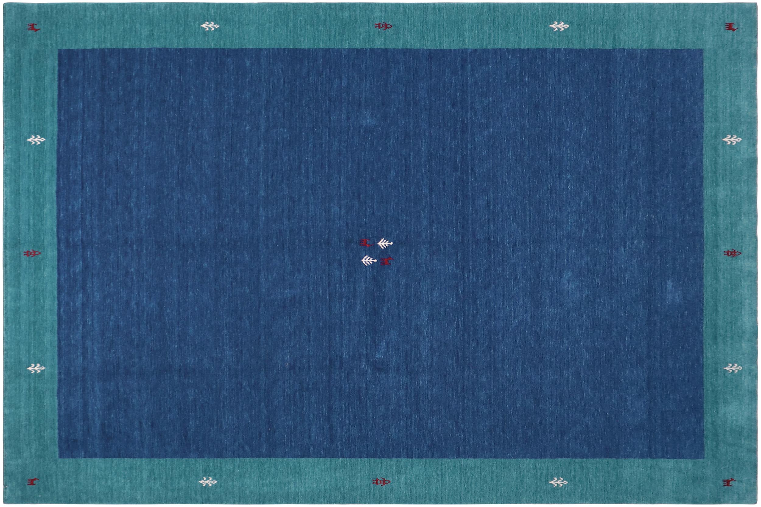 handmade Modern Gabbeh Blue Green Hand-made RECTANGLE 100% WOOL area rug 8x10