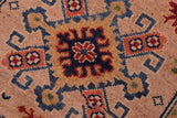 handmade Geometric Kazak Peach light Blue Hand-made RUNNER 100% WOOL area rug 3x10