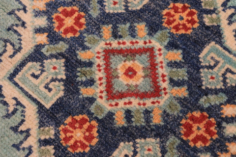 handmade Geometric Kazak light Green Beige Hand-made RUNNER 100% WOOL area rug 3x10