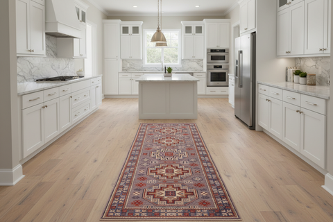 handmade Geometric Kazak Gray light Blue Hand-made RUNNER 100% WOOL area rug 3x10