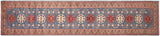 handmade Geometric Kazak light Blue Beige Hand-made RUNNER 100% WOOL area rug 3x14