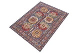 handmade Traditional Kafkaz Lt. Blue Beige Hand-made RECTANGLE 100% WOOL area rug 4 x 6