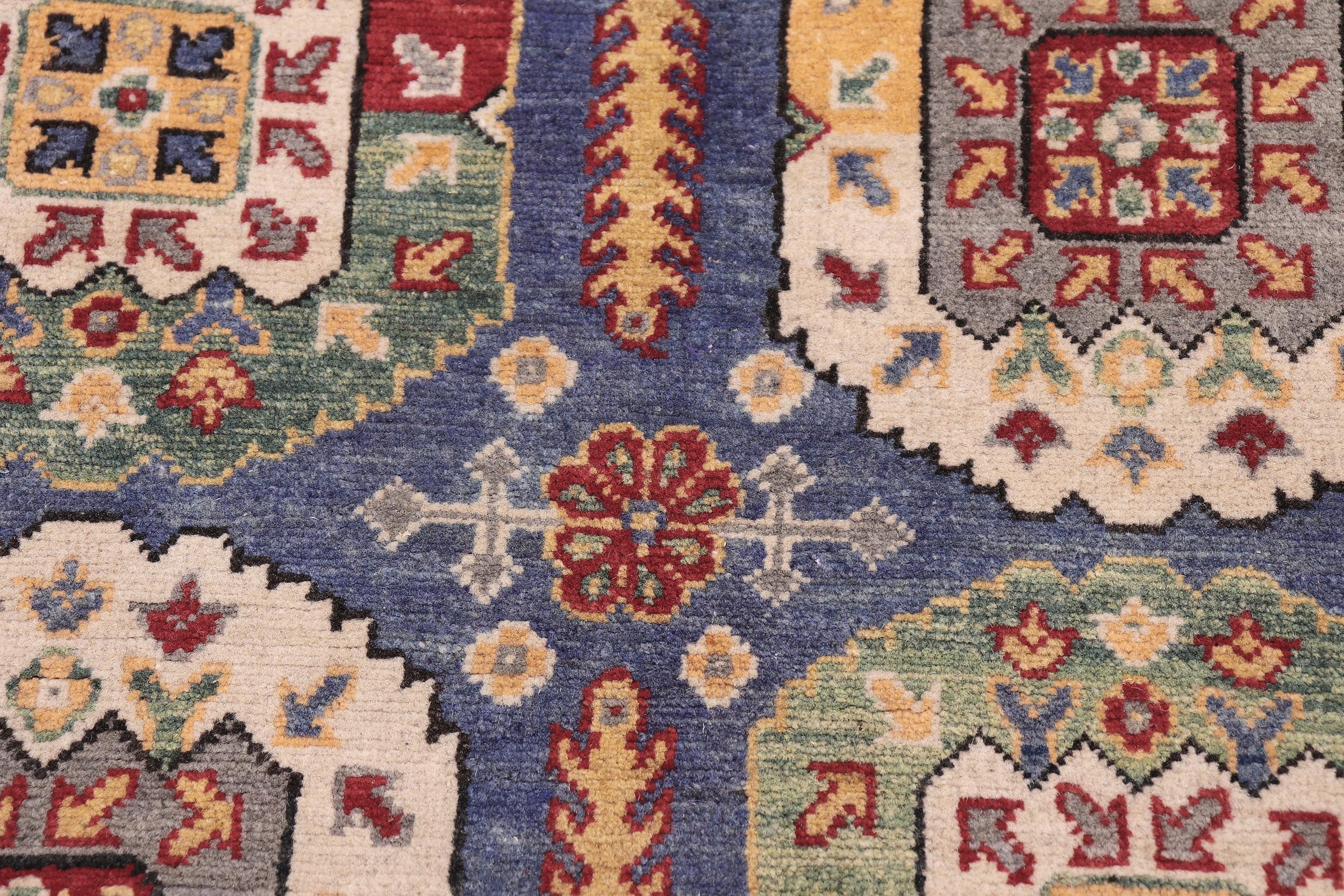 handmade Transitional Kafkaz Lt. Blue Beige Hand-made RECTANGLE 100% WOOL area rug 4' x 6'