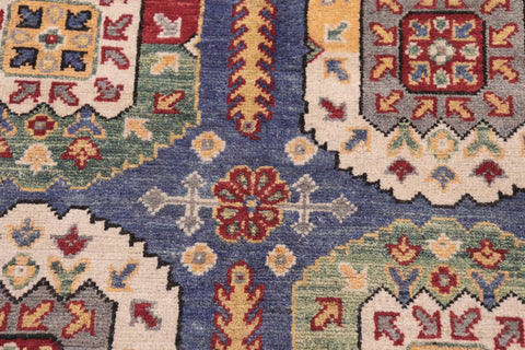 handmade Transitional Kafkaz Lt. Blue Beige Hand-made RECTANGLE 100% WOOL area rug 4' x 6'