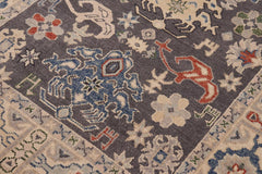 handmade Traditional Kafkaz Gray Lt. Gold Hand-made RECTANGLE 100% WOOL area rug 4X6