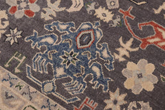 handmade Traditional Kafkaz Gray Lt. Gold Hand-made RECTANGLE 100% WOOL area rug 4X6