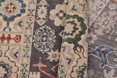 handmade Traditional Kafkaz Gray Lt. Gold Hand-made RECTANGLE 100% WOOL area rug 4X6