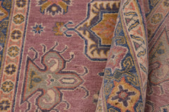 handmade Geometric Kazak Purple Lt. Blue Hand-made RECTANGLE 100% WOOL area rug 4'X6'