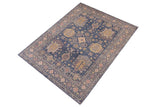 handmade Traditional Kafkaz Lt. Blue Lt. Blue Hand-made RECTANGLE 100% WOOL area rug 4 x 6