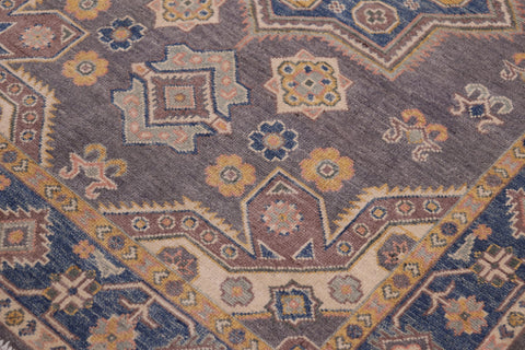 handmade Traditional Kafkaz Gray Lt. Blue Hand-made RECTANGLE 100% WOOL area rug 4' x 6'